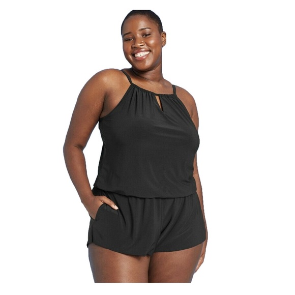 NWT Women’s Aqua green Romper With Pockets Size 26W - Picture 3 of 4